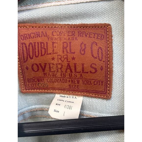 Double RL Ralph Lauren Light Wash Denim Jacket (L) - Picture 3 of 5
